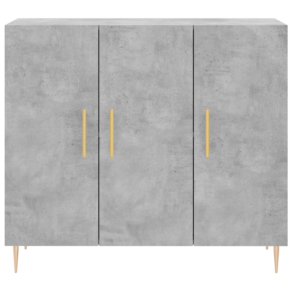 vidaXL Szafka, szarość betonu, 90x34x80 cm, materiał drewnopochodny