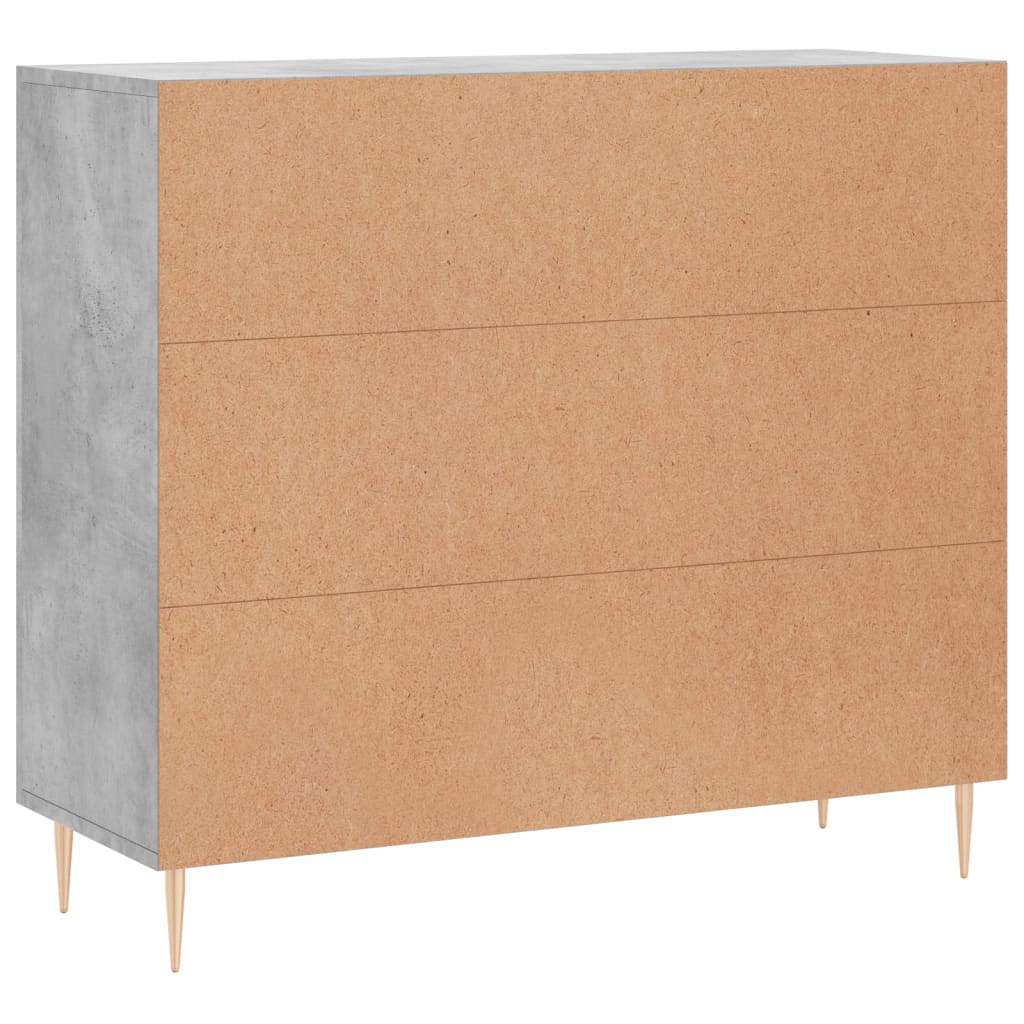 vidaXL Szafka, szarość betonu, 90x34x80 cm, materiał drewnopochodny