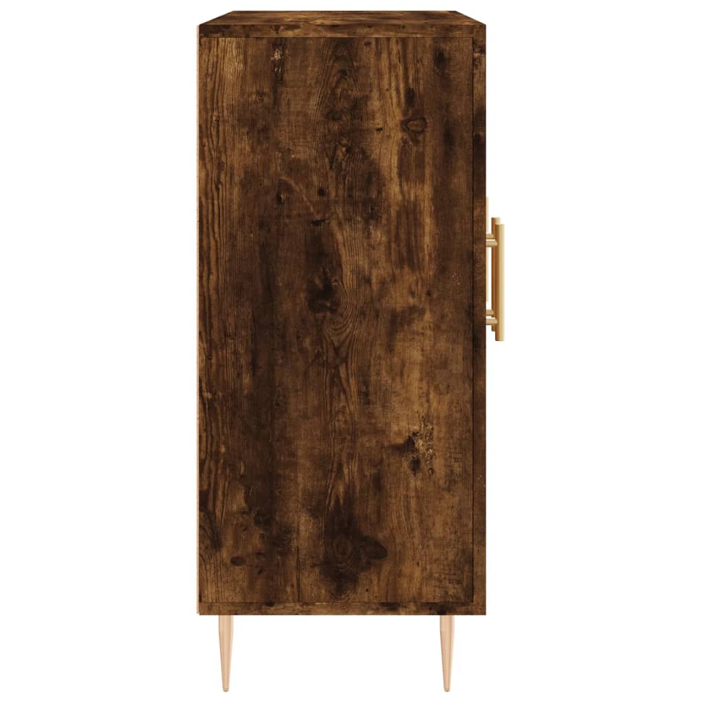 vidaXL Szafka, przydymiony dąb, 90x34x80 cm, materiał drewnopochodny
