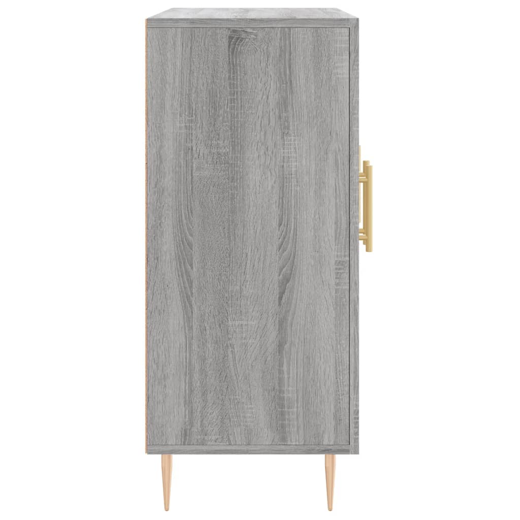 vidaXL Szafka, szary dąb sonoma, 90x34x80 cm, materiał drewnopochodny