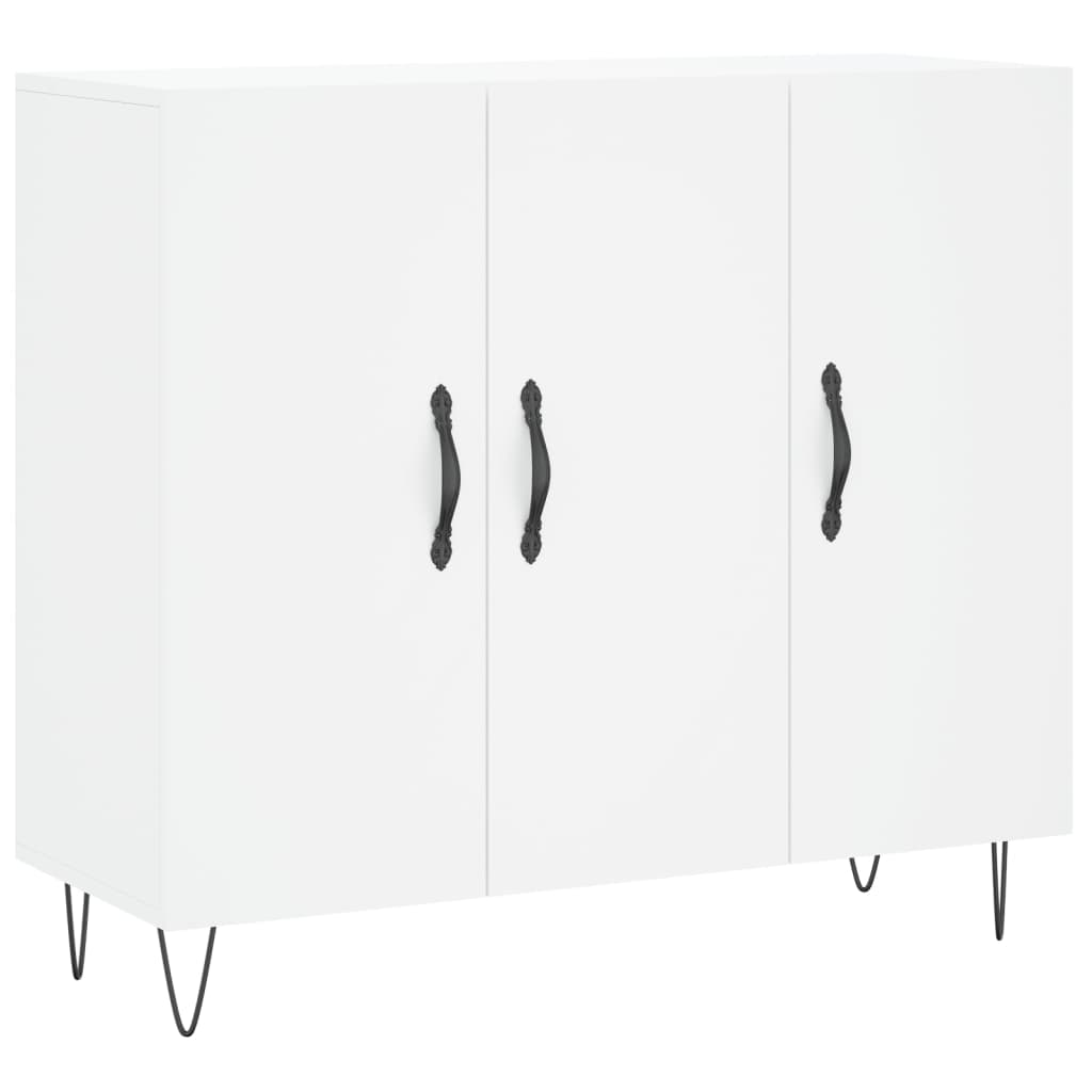 vidaXL Szafka, biała, 90x34x80 cm, materiał drewnopochodny
