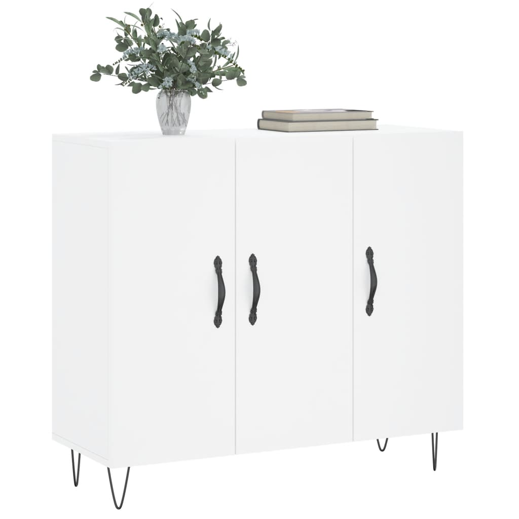 vidaXL Szafka, biała, 90x34x80 cm, materiał drewnopochodny