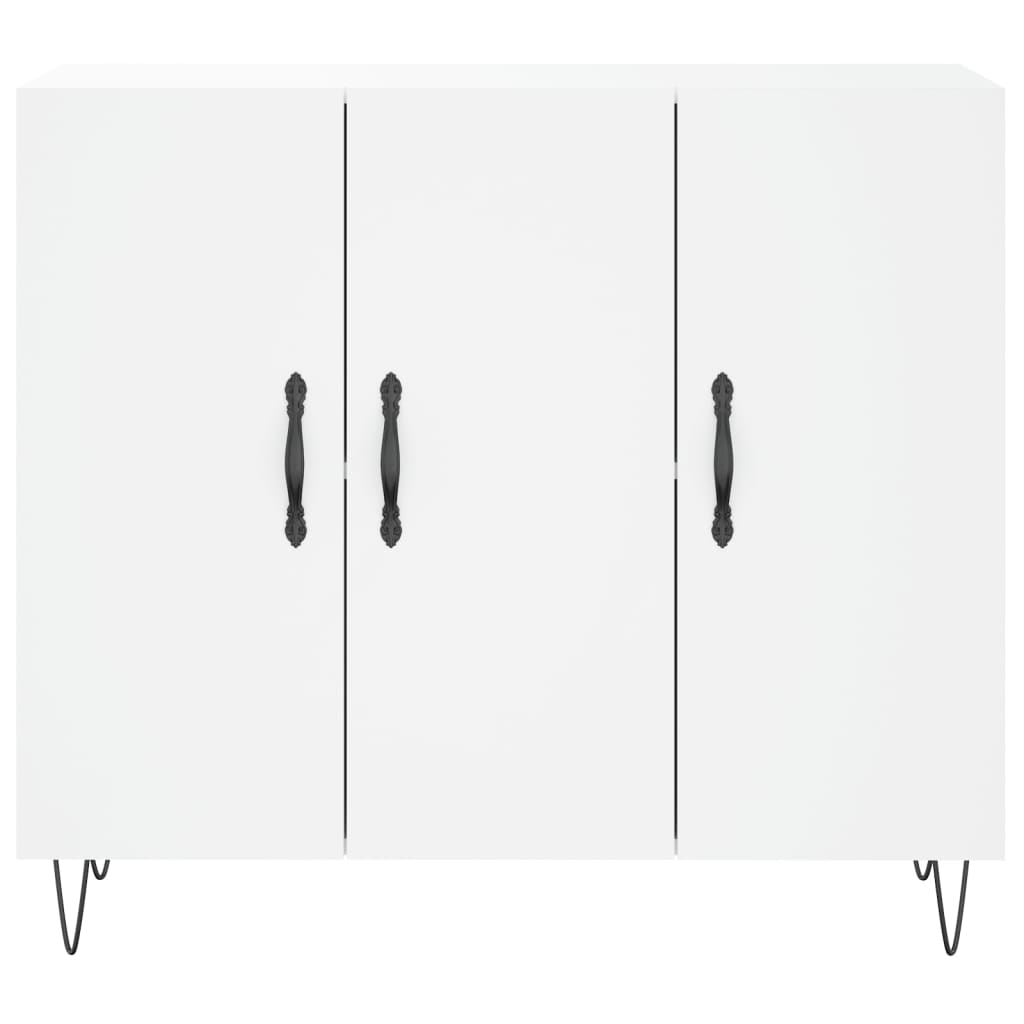 vidaXL Szafka, biała, 90x34x80 cm, materiał drewnopochodny