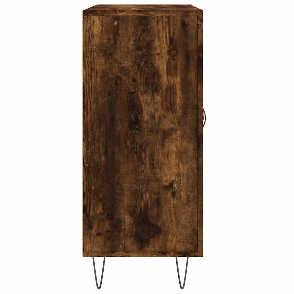 vidaXL Szafka, przydymiony dąb, 90x34x80 cm, materiał drewnopochodny