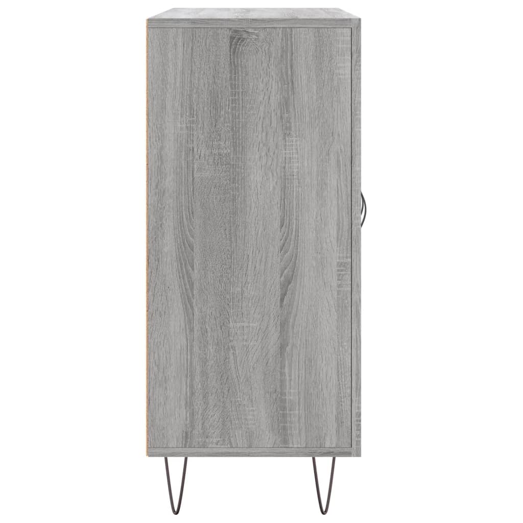 vidaXL Szafka, szary dąb sonoma, 90x34x80 cm, materiał drewnopochodny