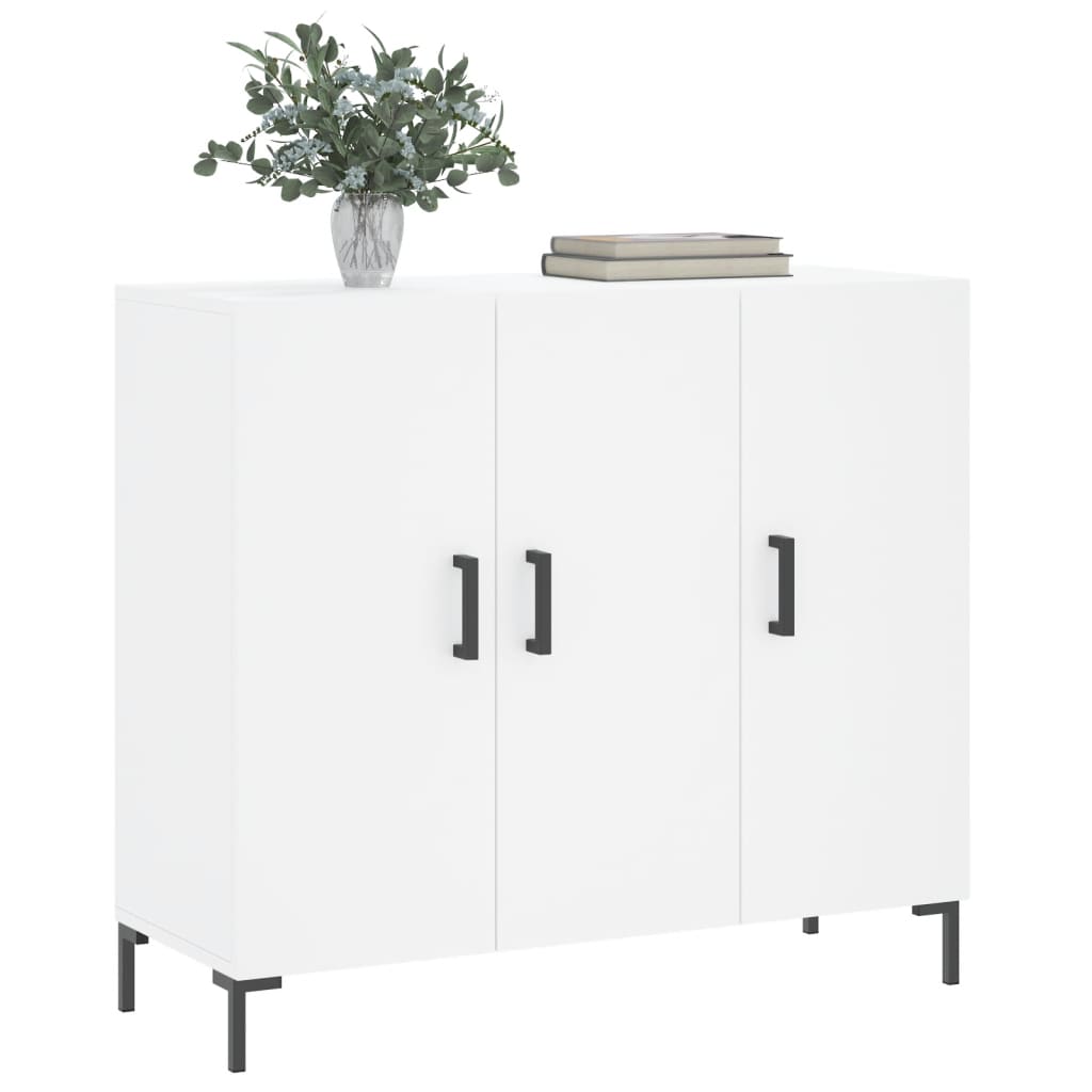 vidaXL Szafka, biała, 90x34x80 cm, materiał drewnopochodny