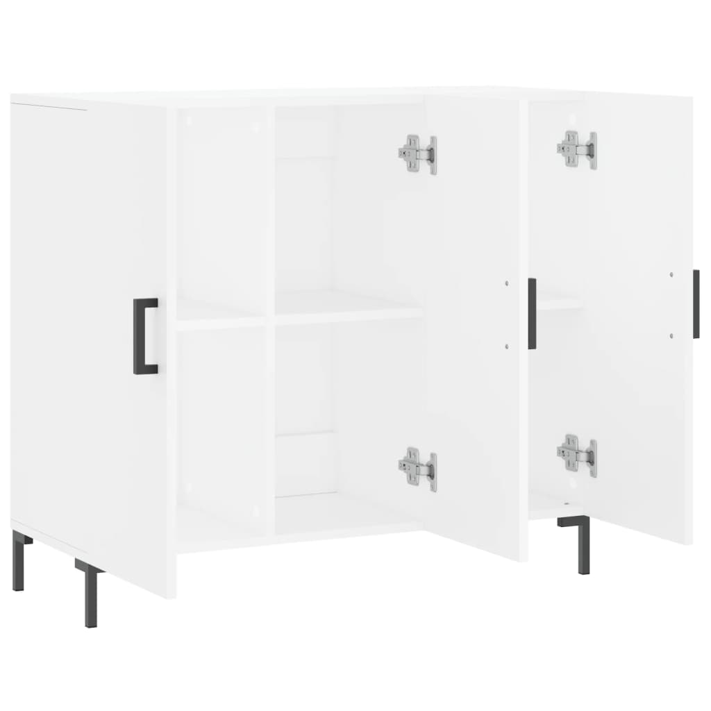 vidaXL Szafka, biała, 90x34x80 cm, materiał drewnopochodny