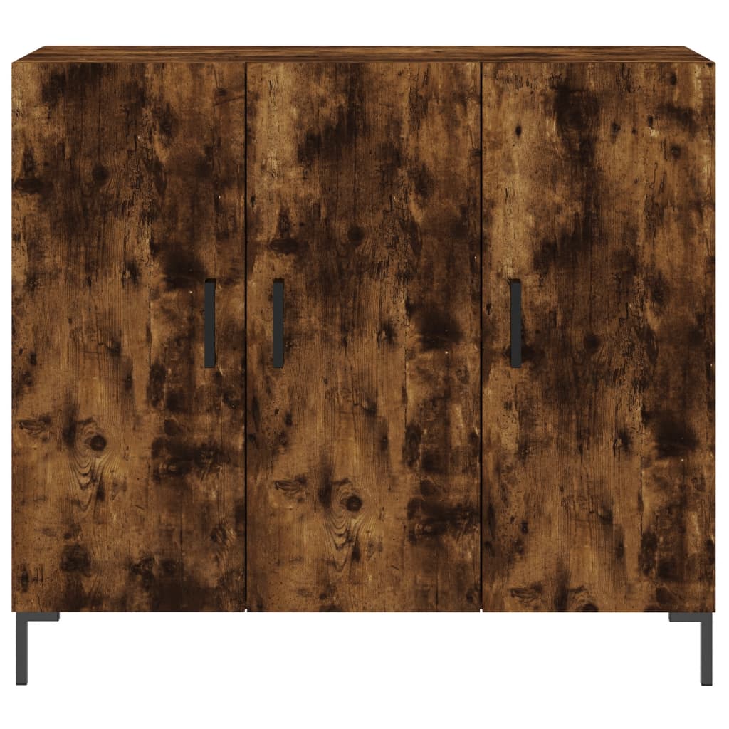 vidaXL Szafka, przydymiony dąb, 90x34x80 cm, materiał drewnopochodny