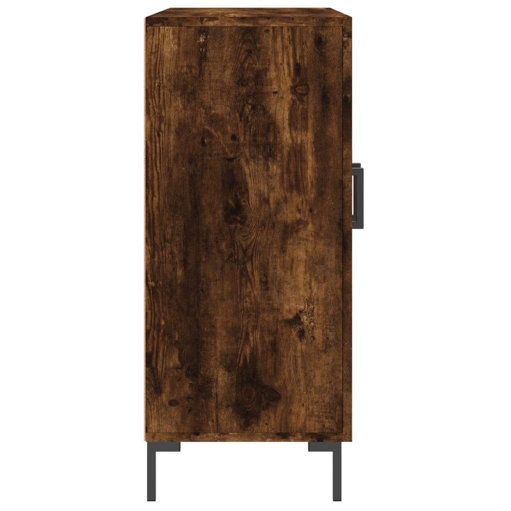 vidaXL Szafka, przydymiony dąb, 90x34x80 cm, materiał drewnopochodny