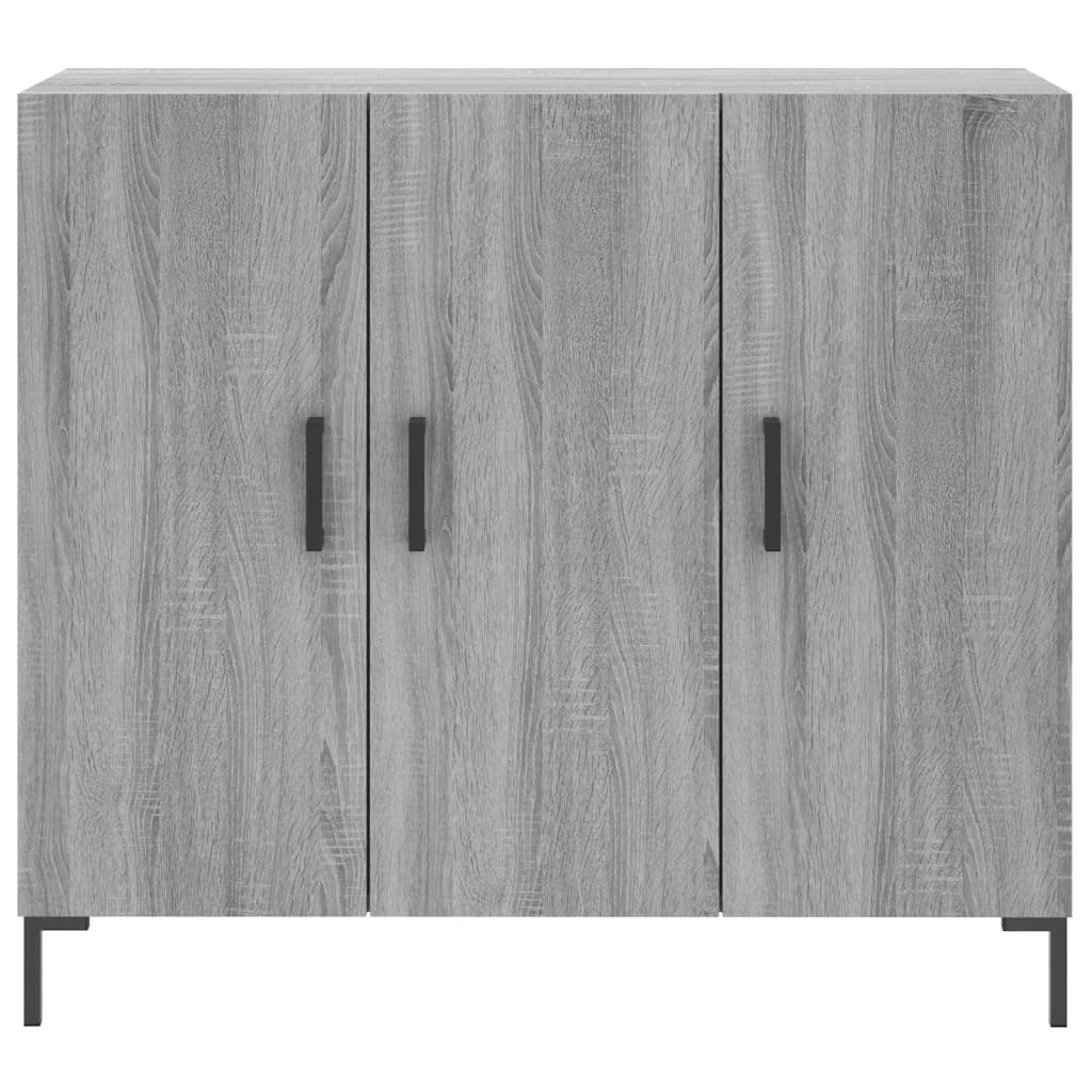 vidaXL Szafka, szary dąb sonoma, 90x34x80 cm, materiał drewnopochodny