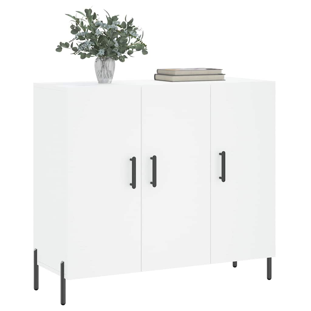 vidaXL Szafka, biała, 90x34x80 cm, materiał drewnopochodny