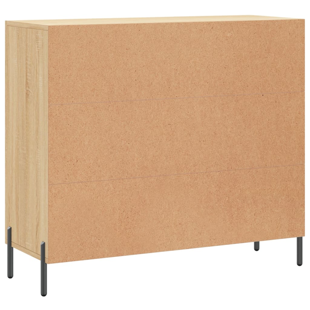 vidaXL Szafka, dąb sonoma, 90x34x80 cm, materiał drewnopochodny