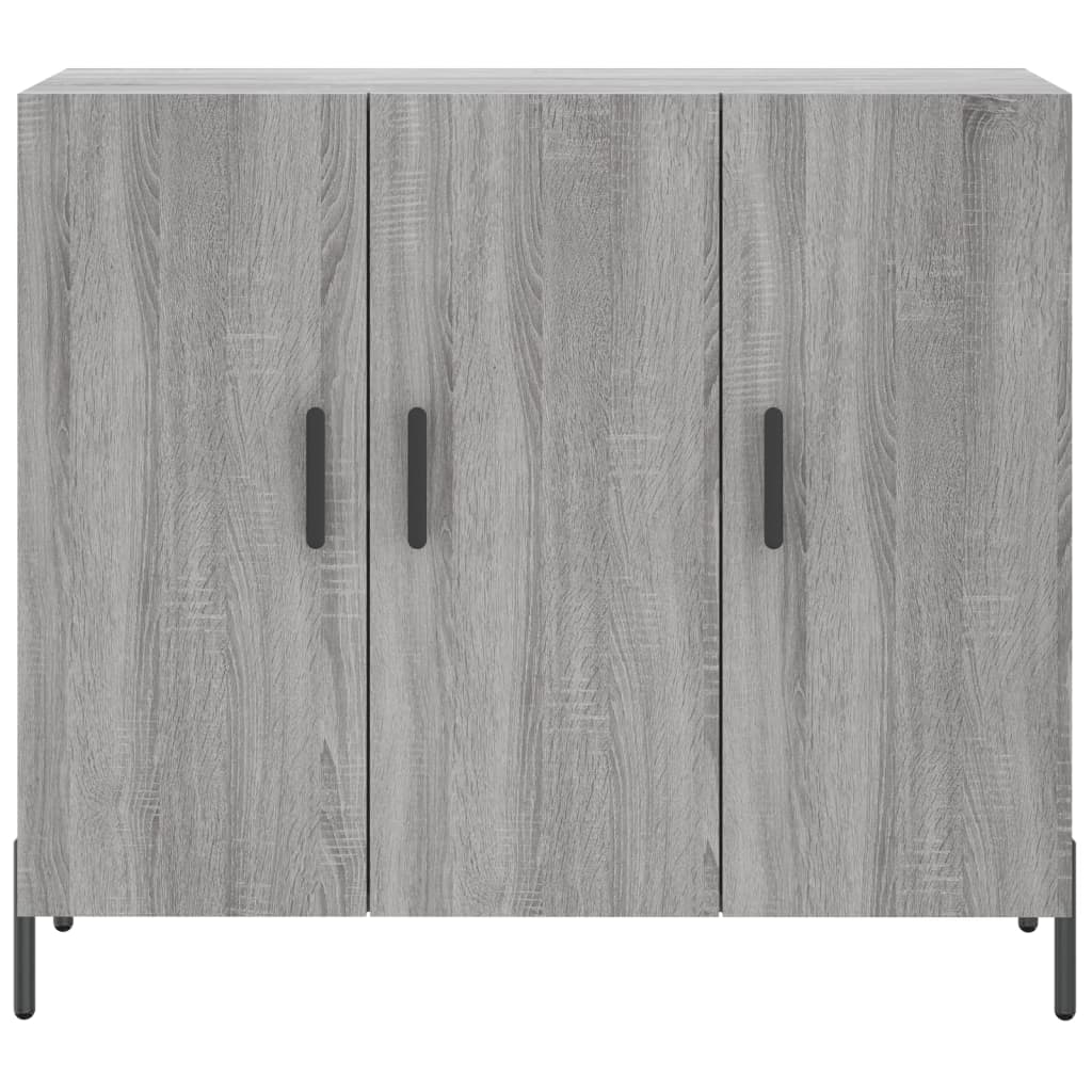vidaXL Szafka, szary dąb sonoma, 90x34x80 cm, materiał drewnopochodny