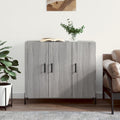 vidaXL Szafka, szary dąb sonoma, 90x34x80 cm, materiał drewnopochodny