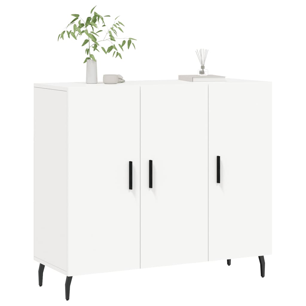 vidaXL Szafka, biała, 90x34x80 cm, materiał drewnopochodny