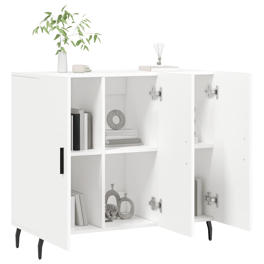 vidaXL Szafka, biała, 90x34x80 cm, materiał drewnopochodny