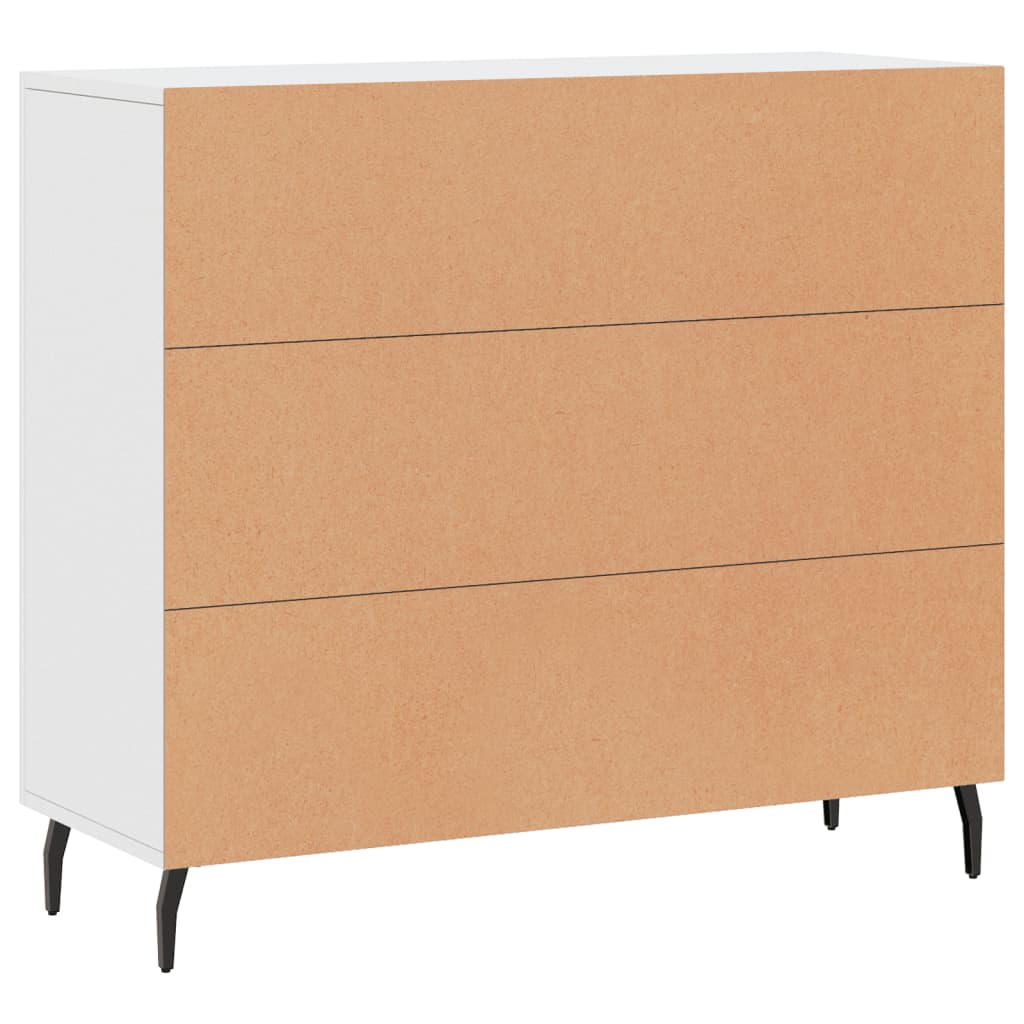 vidaXL Szafka, biała, 90x34x80 cm, materiał drewnopochodny
