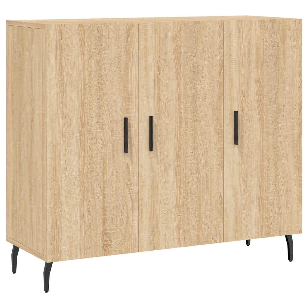 vidaXL Szafka, dąb sonoma, 90x34x80 cm, materiał drewnopochodny