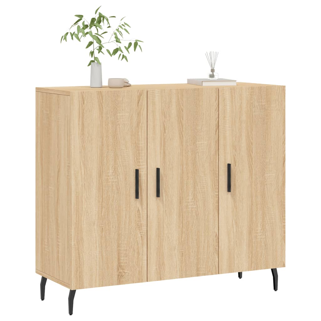 vidaXL Szafka, dąb sonoma, 90x34x80 cm, materiał drewnopochodny