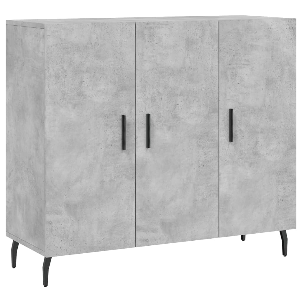 vidaXL Szafka, szarość betonu, 90x34x80 cm, materiał drewnopochodny
