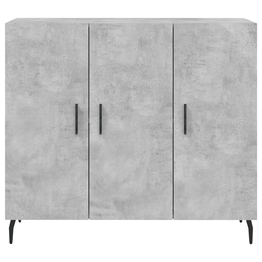 vidaXL Szafka, szarość betonu, 90x34x80 cm, materiał drewnopochodny