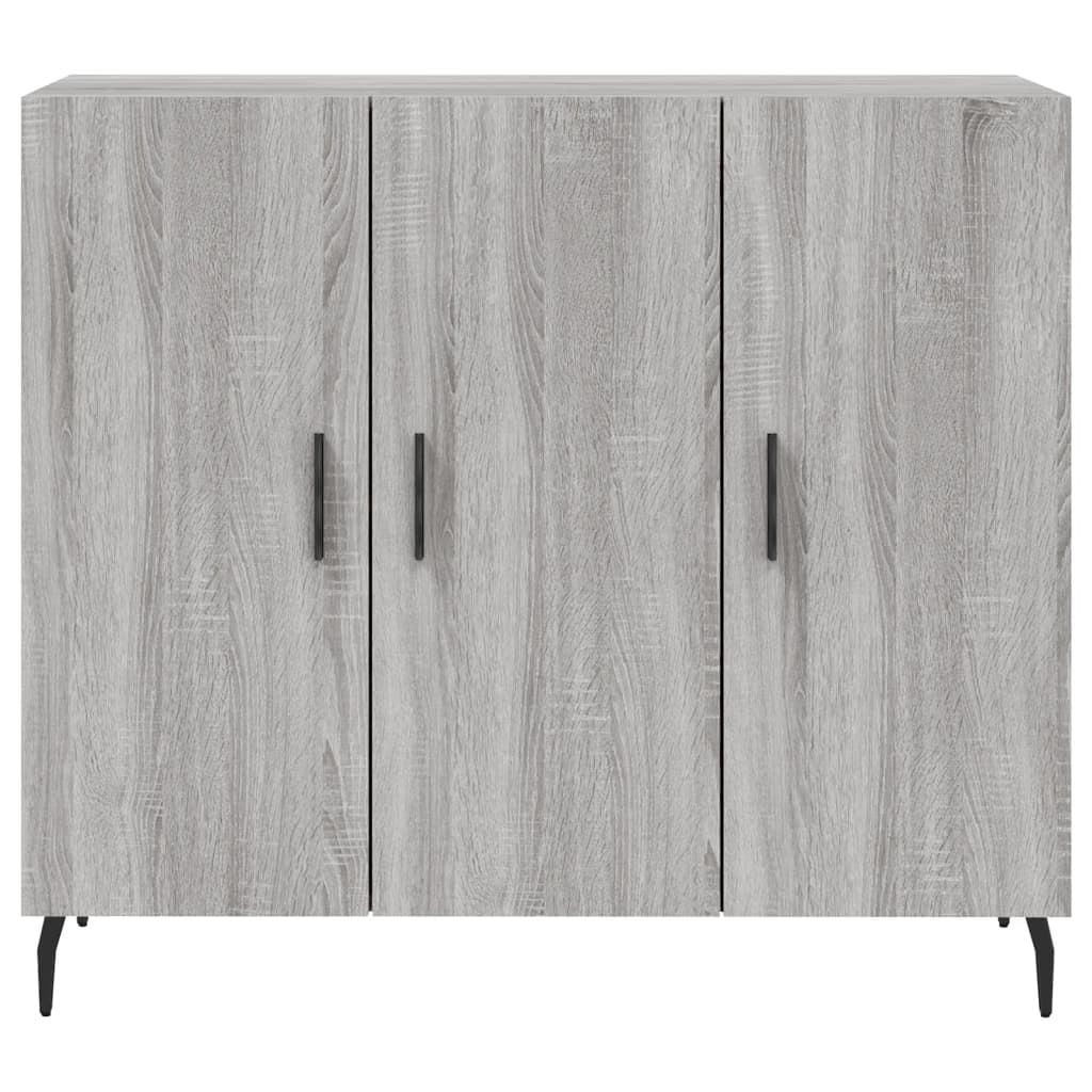 vidaXL Szafka, szary dąb sonoma, 90x34x80 cm, materiał drewnopochodny