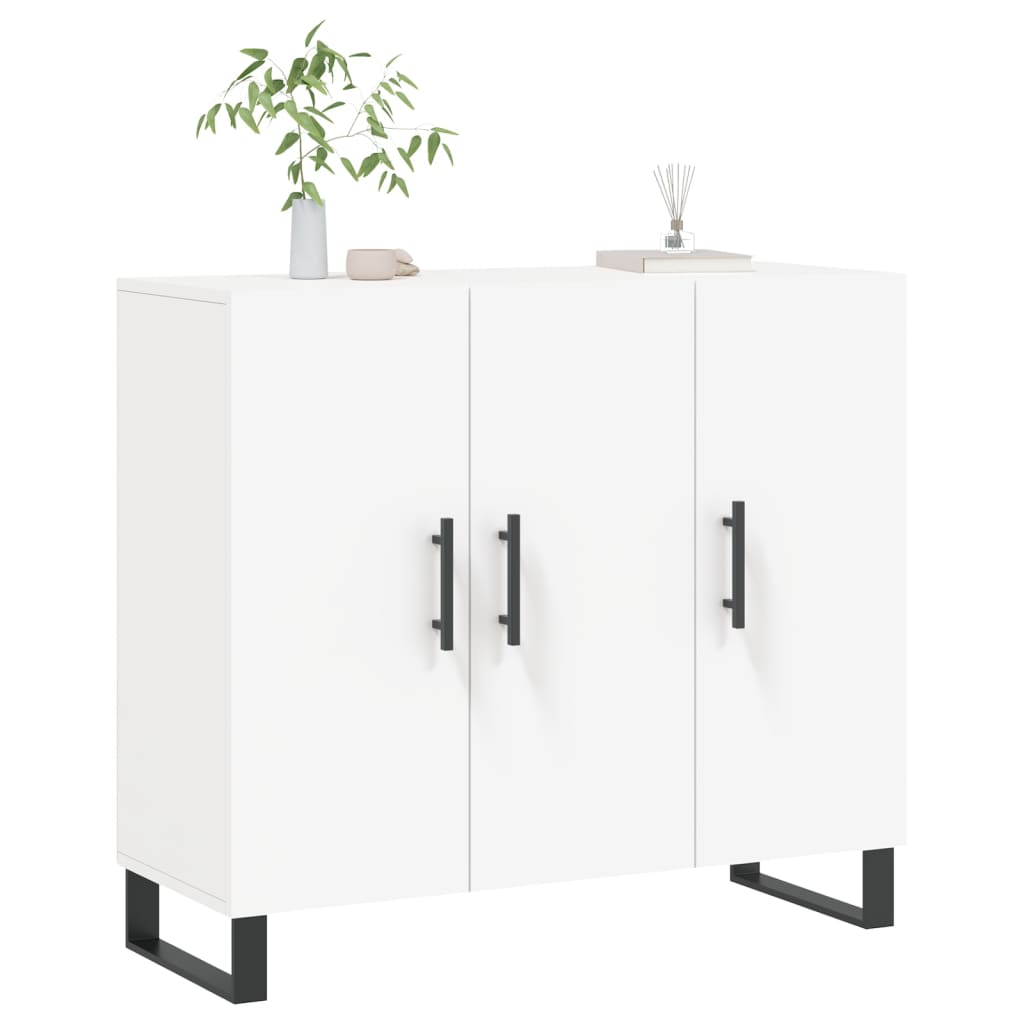 vidaXL Szafka, biała, 90x34x80 cm, materiał drewnopochodny