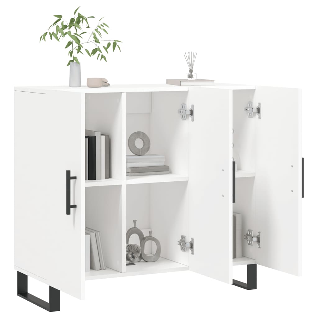 vidaXL Szafka, biała, 90x34x80 cm, materiał drewnopochodny