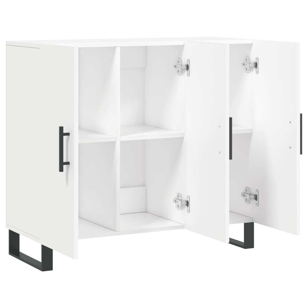 vidaXL Szafka, biała, 90x34x80 cm, materiał drewnopochodny