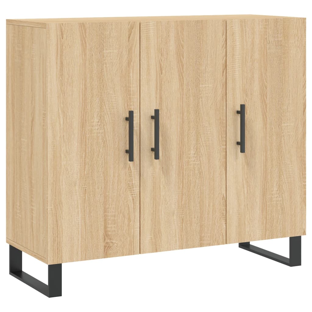 vidaXL Szafka, dąb sonoma, 90x34x80 cm, materiał drewnopochodny