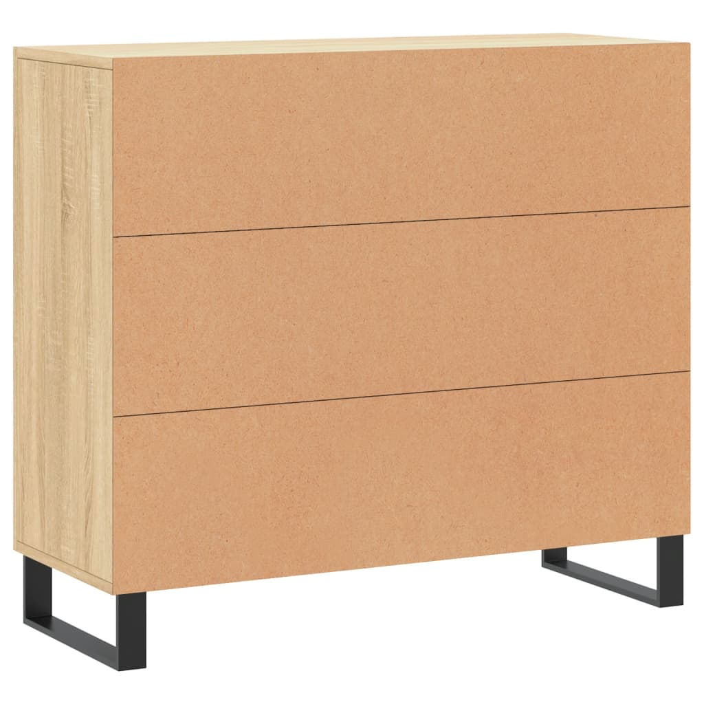vidaXL Szafka, dąb sonoma, 90x34x80 cm, materiał drewnopochodny