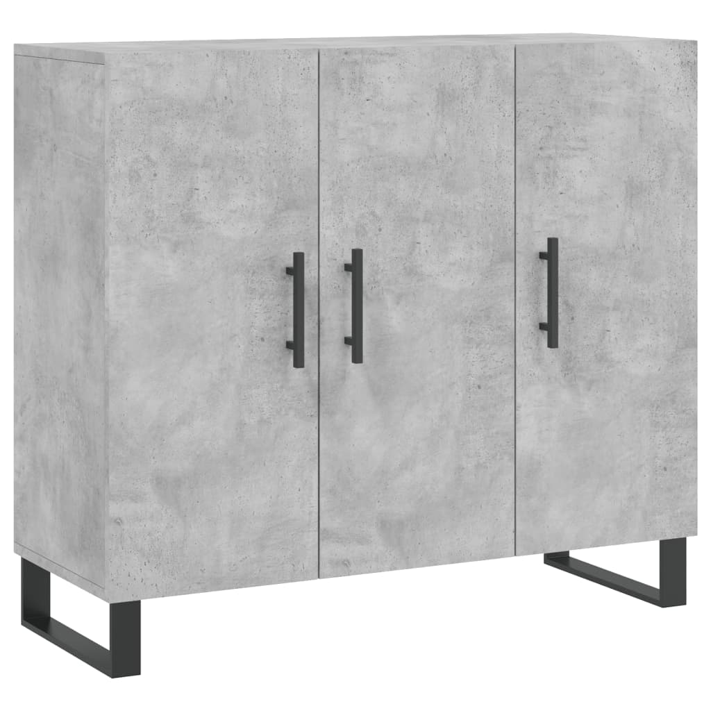 vidaXL Szafka, szarość betonu, 90x34x80 cm, materiał drewnopochodny