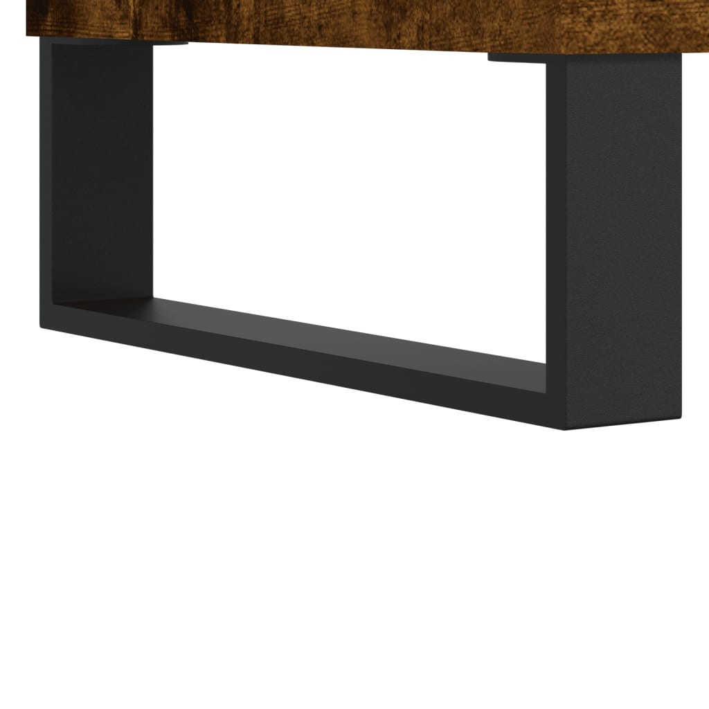 vidaXL Szafka, przydymiony dąb, 90x34x80 cm, materiał drewnopochodny