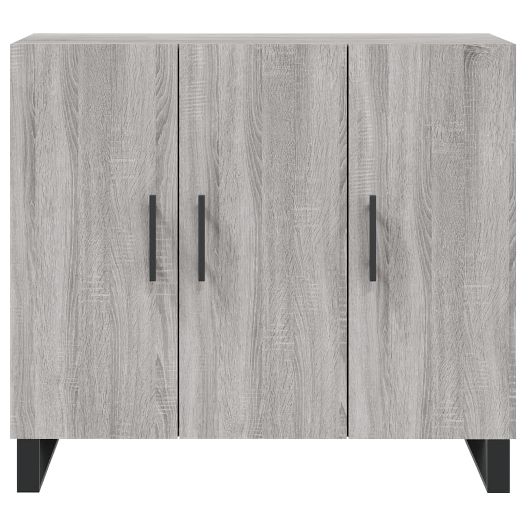 vidaXL Szafka, szary dąb sonoma, 90x34x80 cm, materiał drewnopochodny