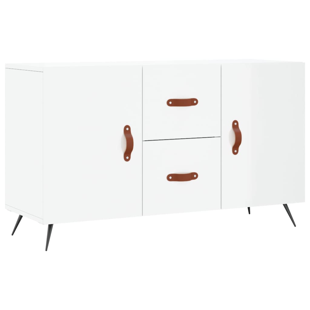 vidaXL Komoda, biała z połyskiem, 100x36x60 cm materiał drewnopochodny