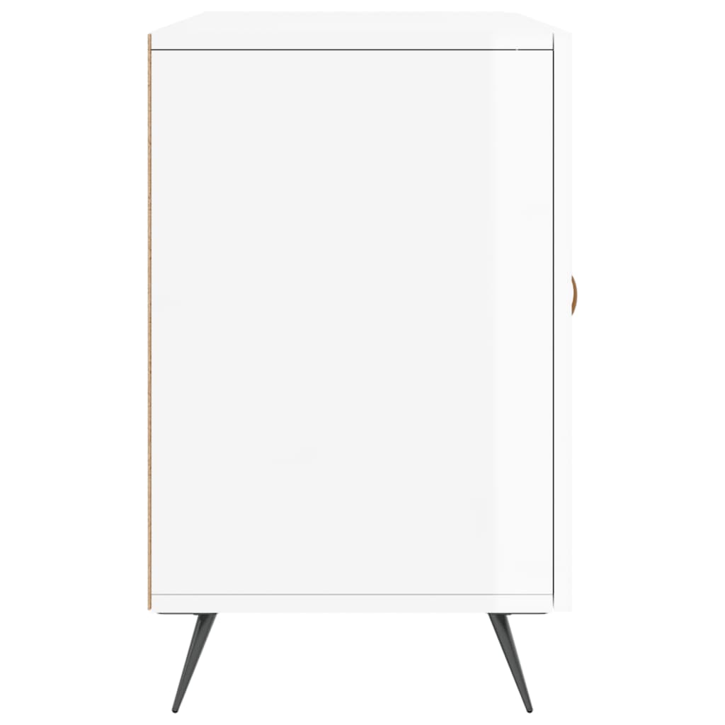 vidaXL Komoda, biała z połyskiem, 100x36x60 cm materiał drewnopochodny