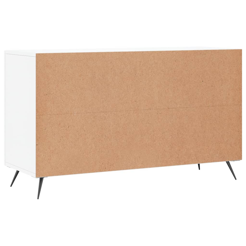 vidaXL Komoda, biała z połyskiem, 100x36x60 cm materiał drewnopochodny