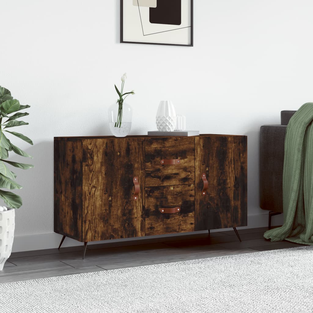 vidaXL Komoda, przydymiony dąb, 100x36x60 cm, materiał drewnopochodny