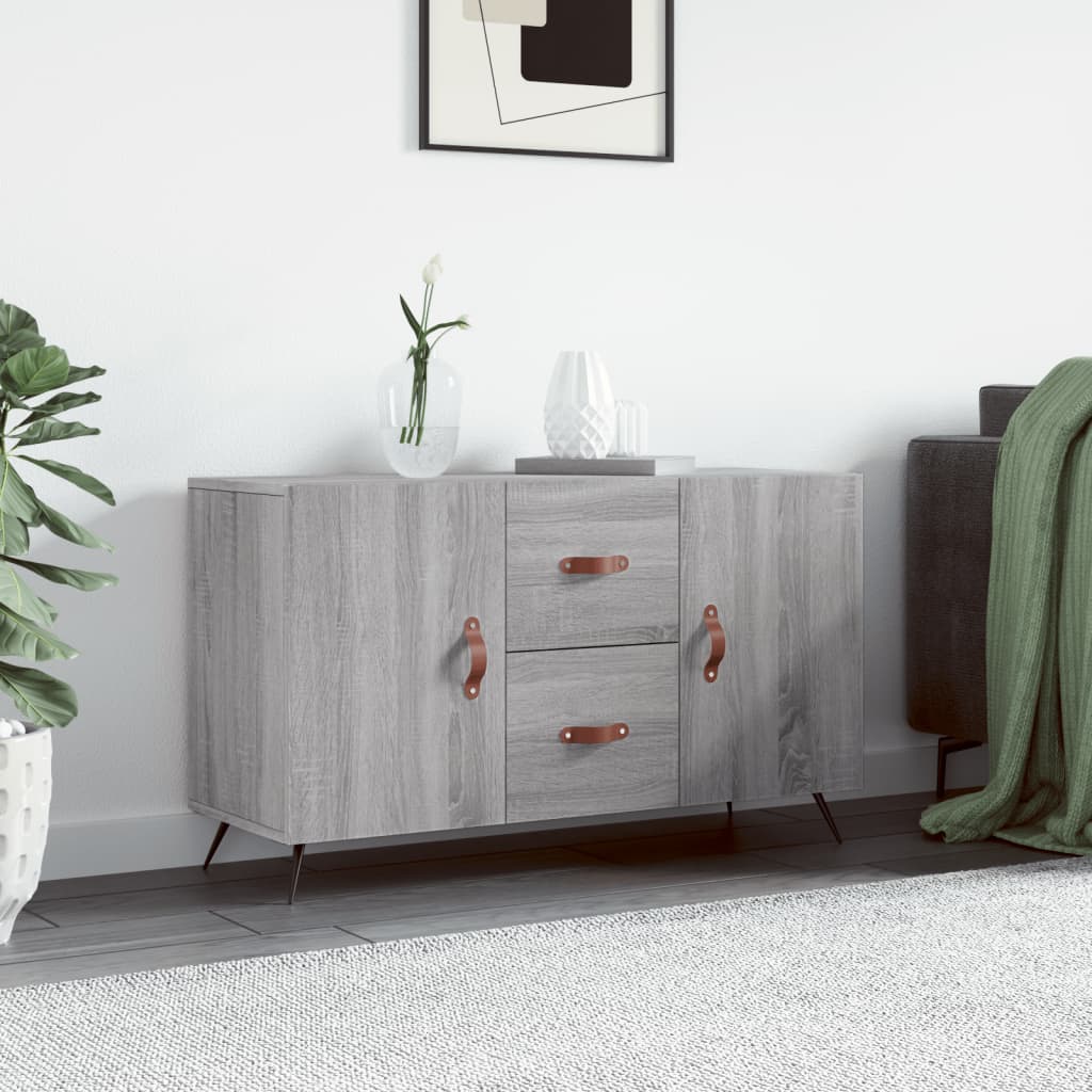 vidaXL Komoda, szary dąb sonoma, 100x36x60 cm, materiał drewnopochodny