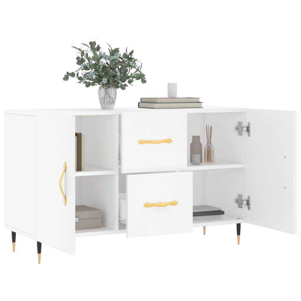 vidaXL Komoda, biała, 100x36x60 cm, materiał drewnopochodny