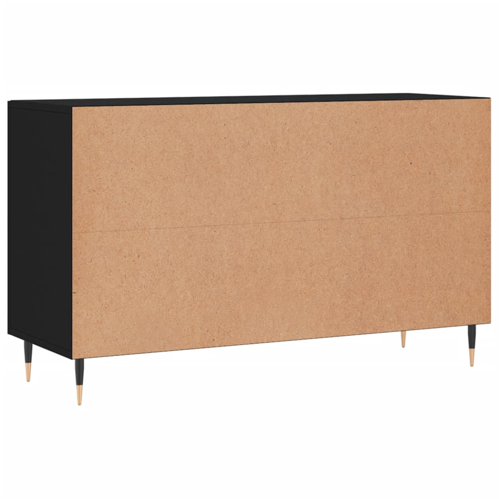 vidaXL Komoda, czarna, 100x36x60 cm, materiał drewnopochodny