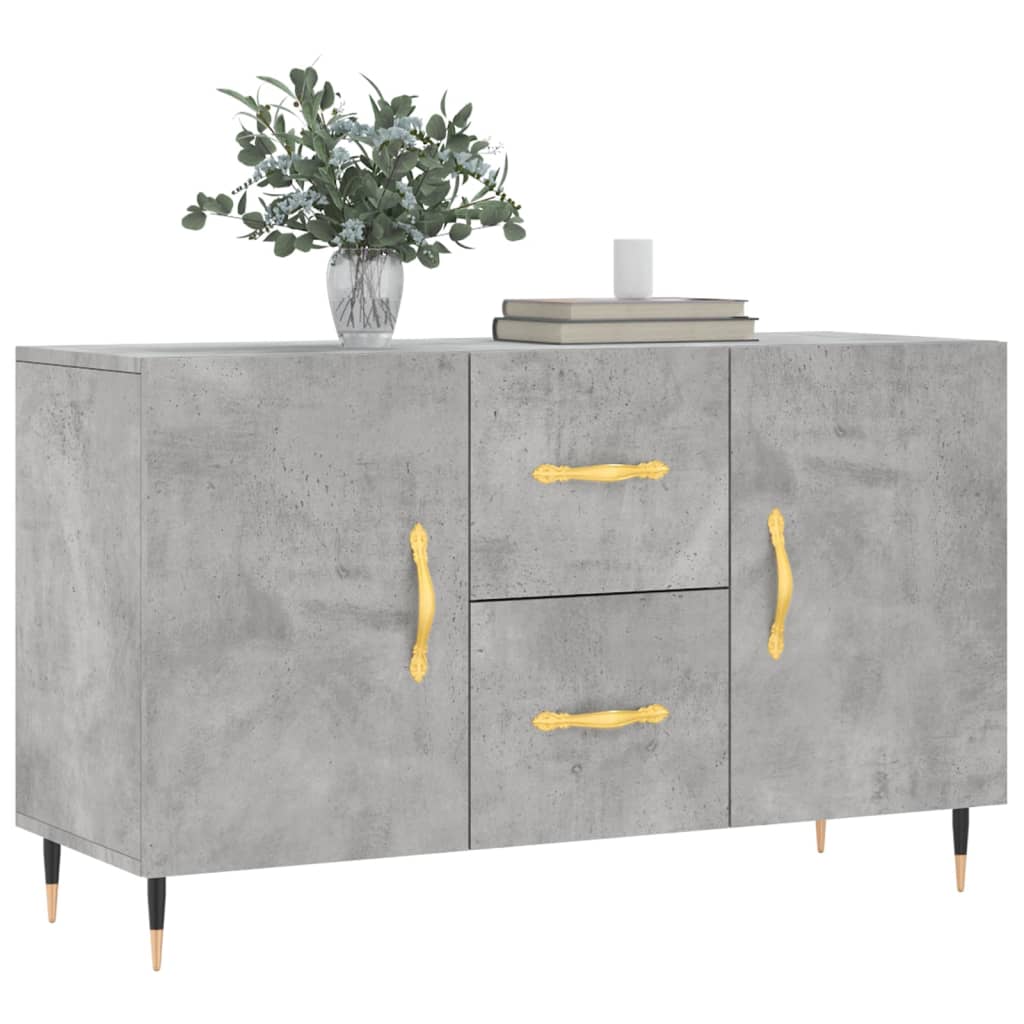 vidaXL Komoda, szarość betonu, 100x36x60 cm, materiał drewnopochodny