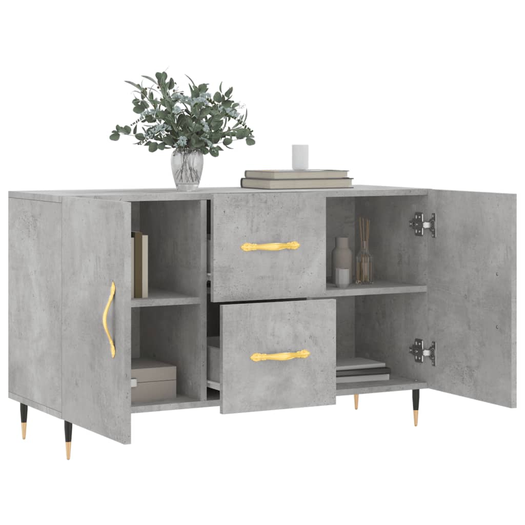 vidaXL Komoda, szarość betonu, 100x36x60 cm, materiał drewnopochodny