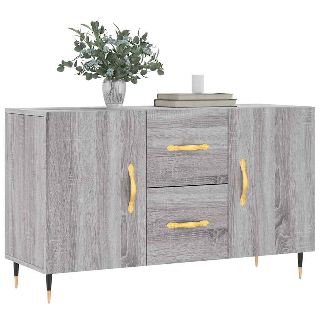 vidaXL Komoda, szary dąb sonoma, 100x36x60 cm, materiał drewnopochodny