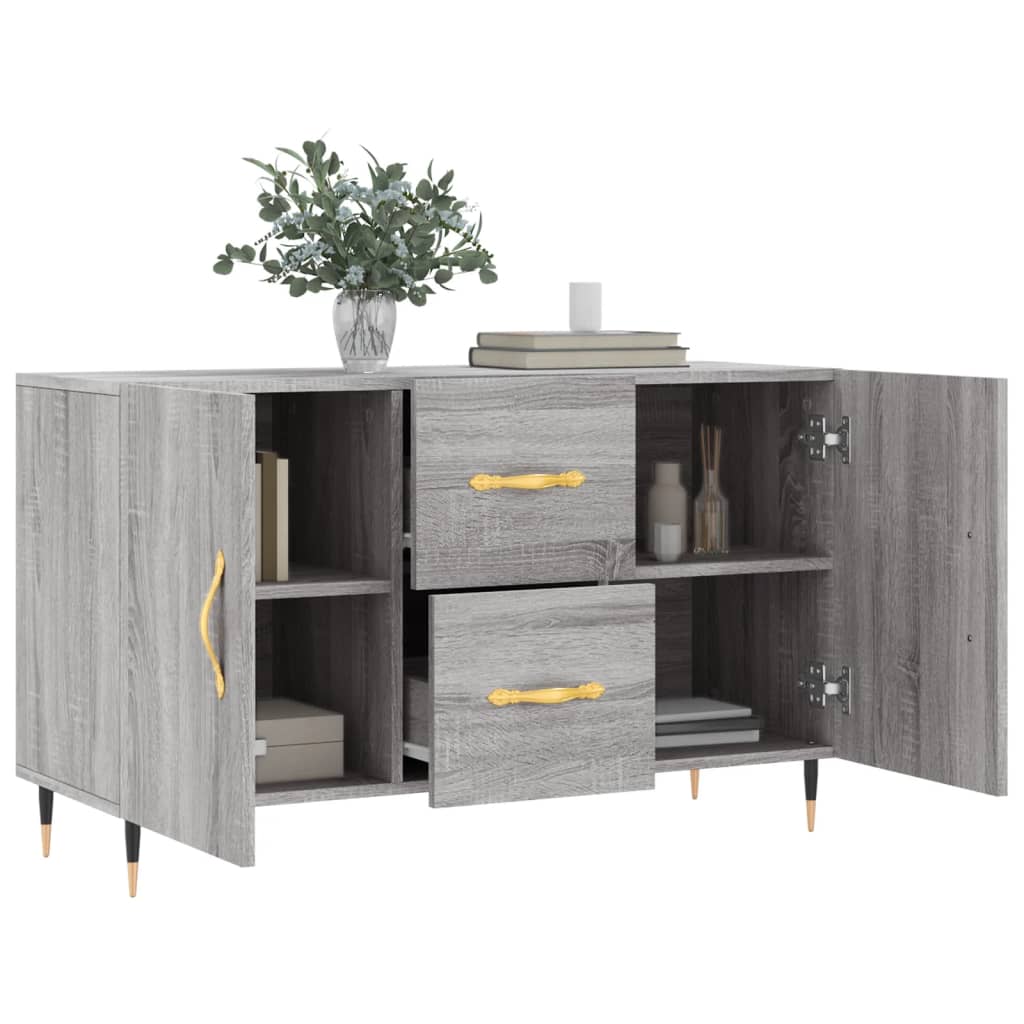 vidaXL Komoda, szary dąb sonoma, 100x36x60 cm, materiał drewnopochodny