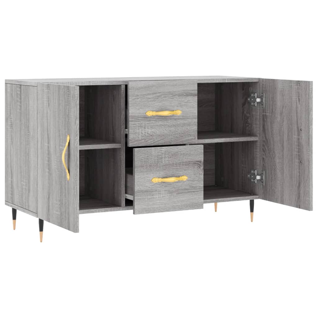 vidaXL Komoda, szary dąb sonoma, 100x36x60 cm, materiał drewnopochodny