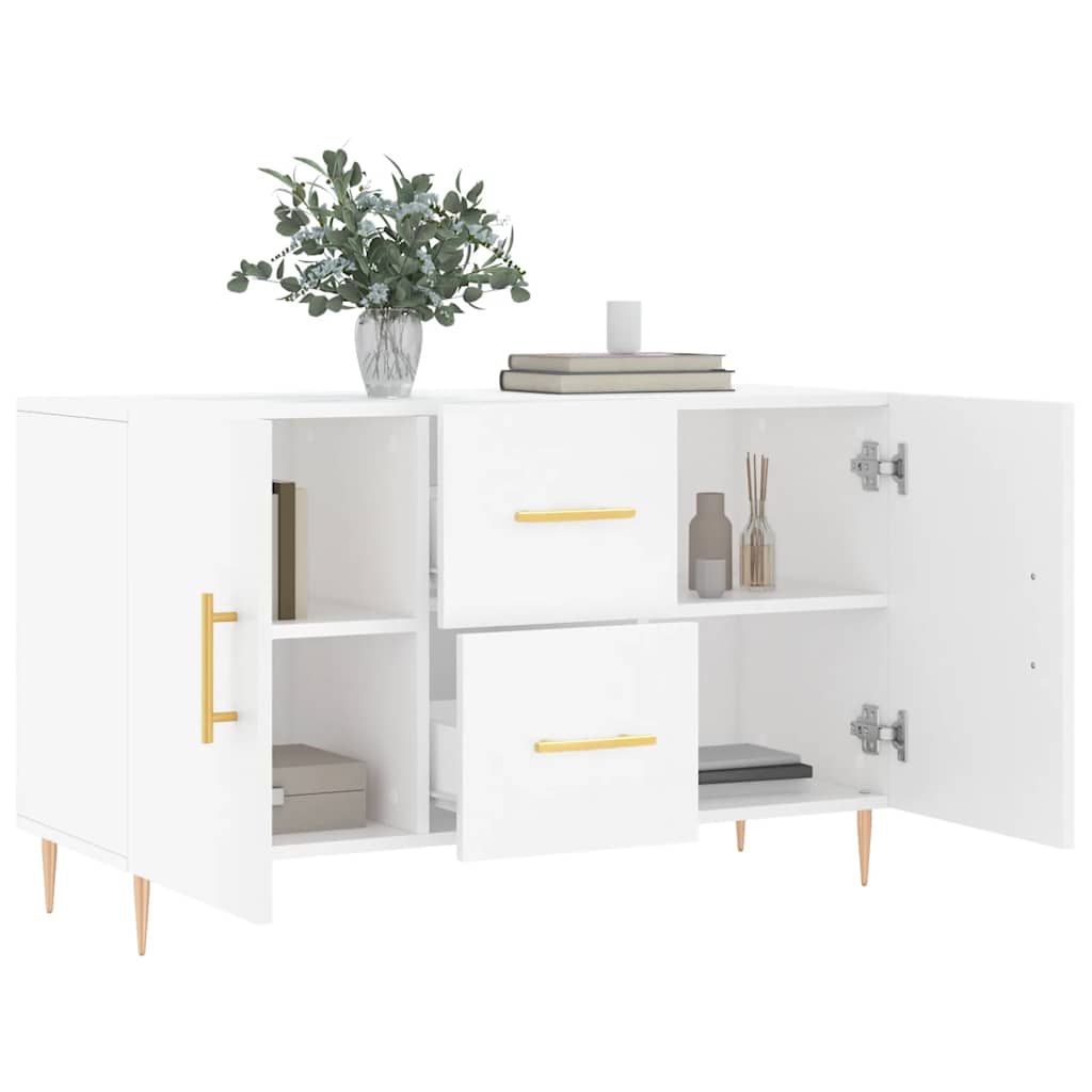 vidaXL Komoda, biała, 100x36x60 cm, materiał drewnopochodny