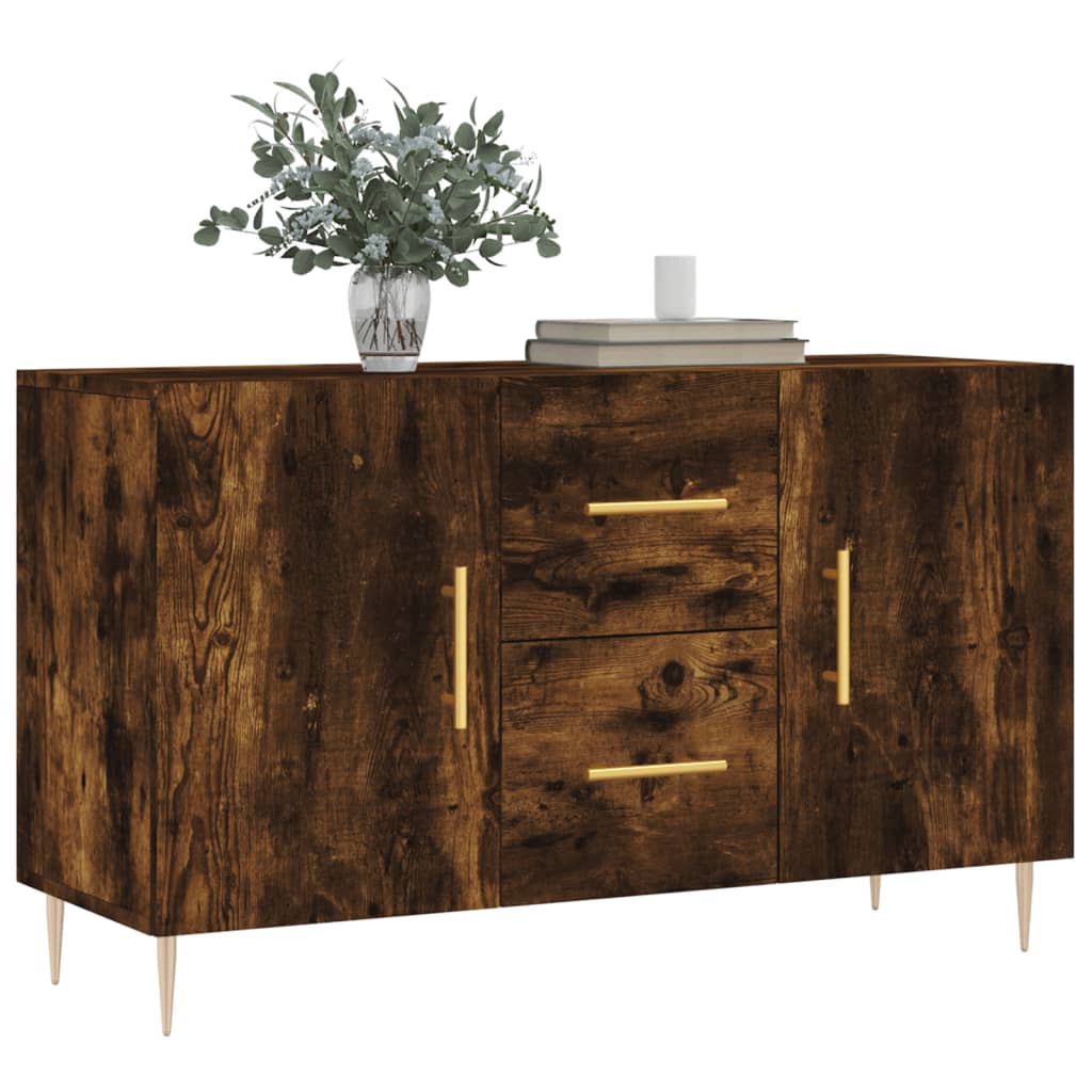 vidaXL Komoda, przydymiony dąb, 100x36x60 cm, materiał drewnopochodny