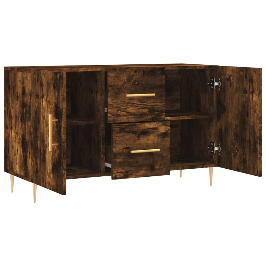 vidaXL Komoda, przydymiony dąb, 100x36x60 cm, materiał drewnopochodny