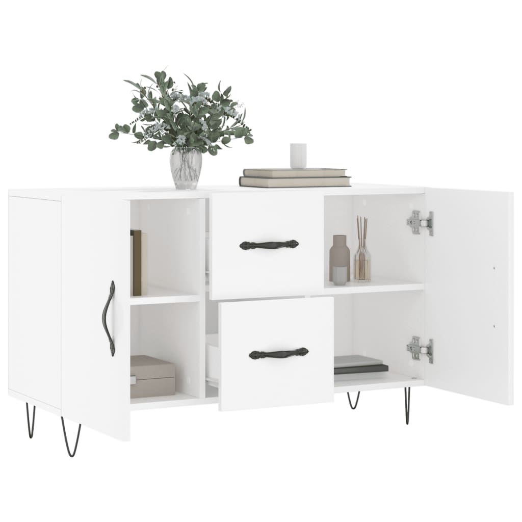 vidaXL Komoda, biała, 100x36x60 cm, materiał drewnopochodny